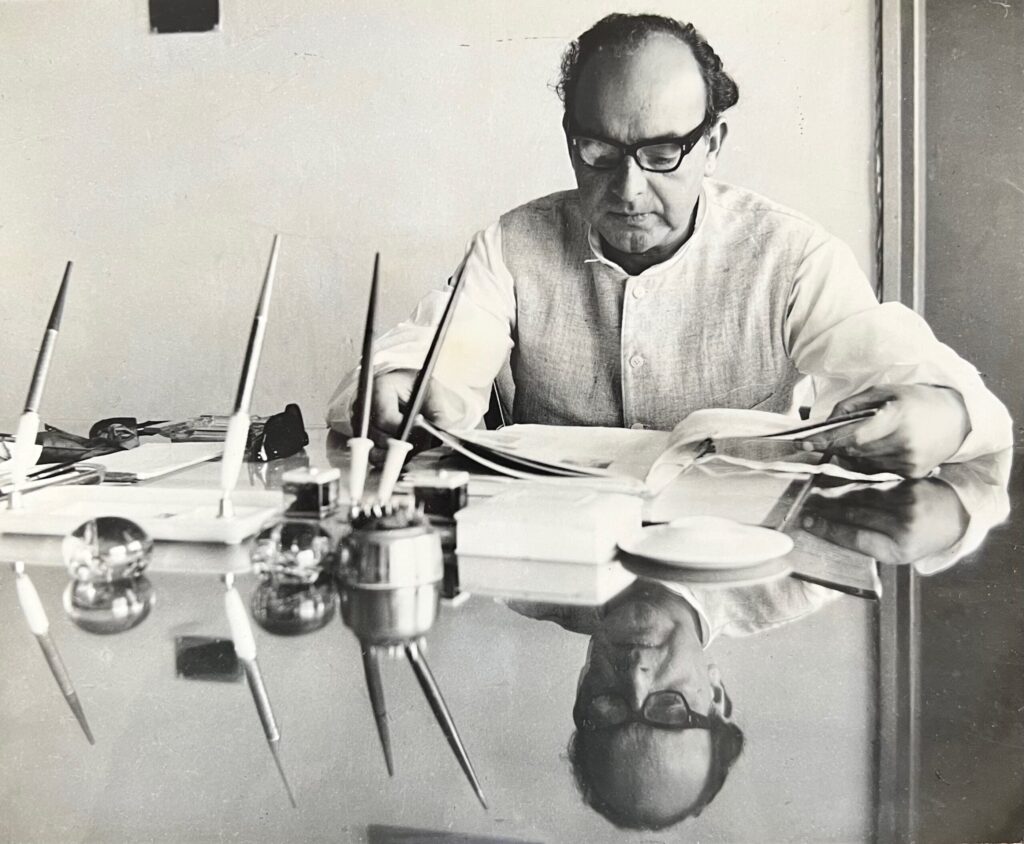 D.P. Dhar in his office.